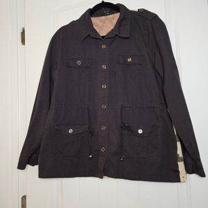 Mine L aztecan, knit cardigan/jacket, brown, cream